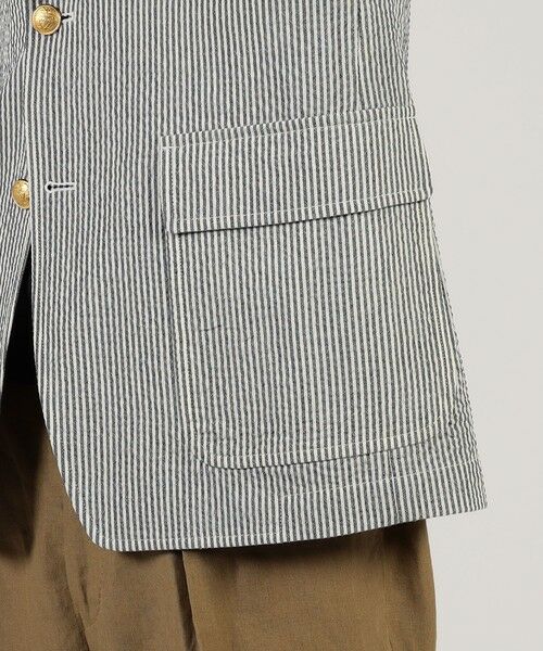 TOMORROWLAND / トゥモローランド テーラードジャケット | ウールポリエステル サッカー シングルブレステッド3Bジャケット | 詳細8