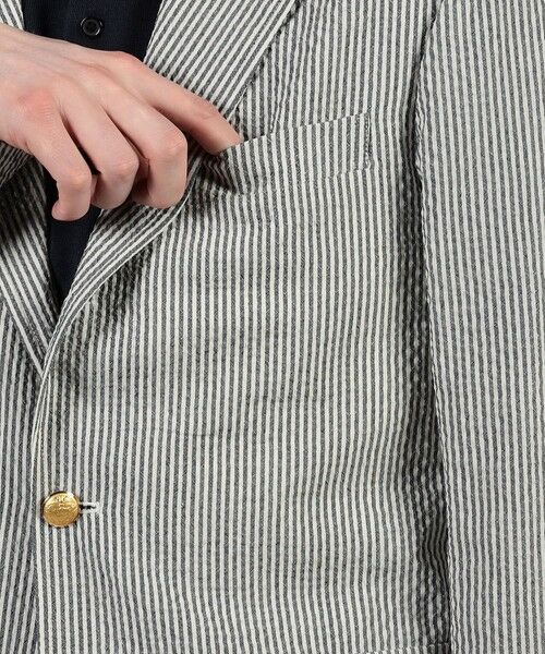 TOMORROWLAND / トゥモローランド テーラードジャケット | ウールポリエステル サッカー シングルブレステッド3Bジャケット | 詳細9