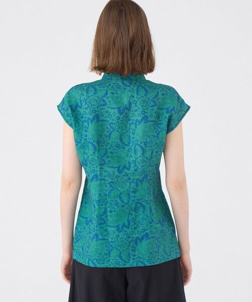 TOMORROWLAND / トゥモローランド シャツ・ブラウス | リネンプリント キーネックタックブラウス | 詳細4