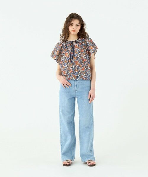 TOMORROWLAND / トゥモローランド シャツ・ブラウス | ポリエステルプリント ギャザーフレアブラウス | 詳細1