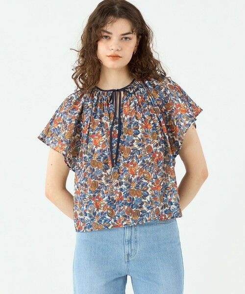 TOMORROWLAND / トゥモローランド シャツ・ブラウス | ポリエステルプリント ギャザーフレアブラウス | 詳細2