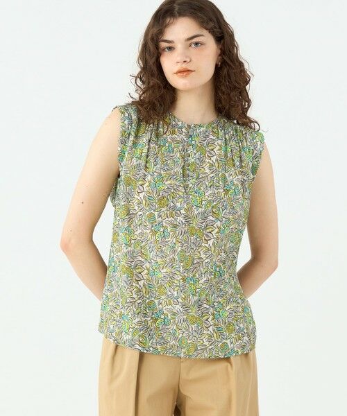 TOMORROWLAND / トゥモローランド シャツ・ブラウス | ポリエステルプリント スリーブレスブラウス | 詳細2