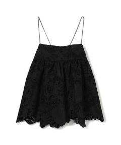 TOMORROWLAND / トゥモローランド キャミソール・チューブトップ | コットンエンブロイダリー ペプラムキャミソール