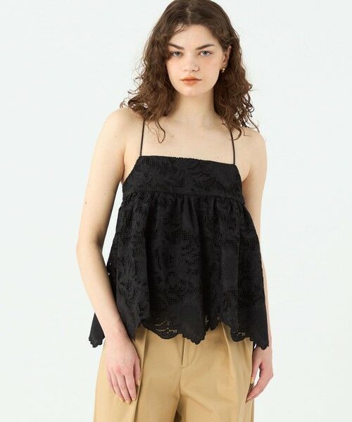 TOMORROWLAND / トゥモローランド キャミソール・チューブトップ | コットンエンブロイダリー ペプラムキャミソール | 詳細2