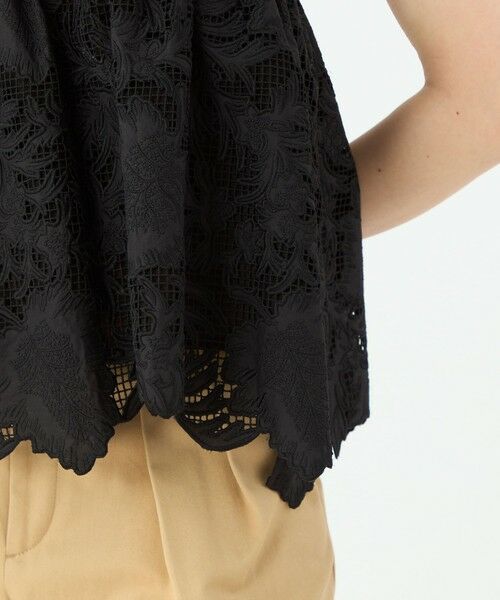 TOMORROWLAND / トゥモローランド キャミソール・チューブトップ | コットンエンブロイダリー ペプラムキャミソール | 詳細8