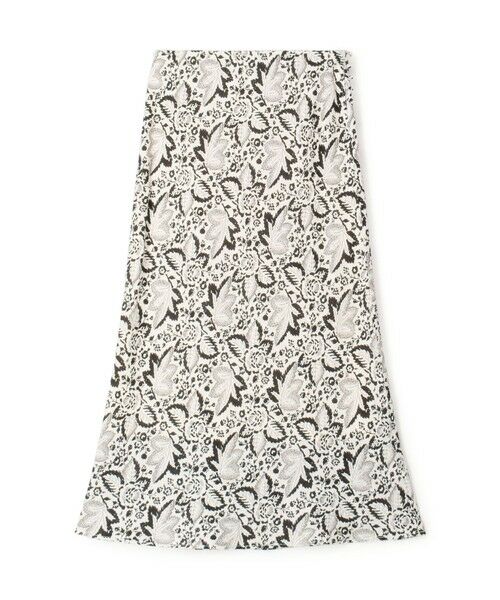 TOMORROWLAND/トゥモローランド リネンプリント ナロースカート 12 ホワイト系 36