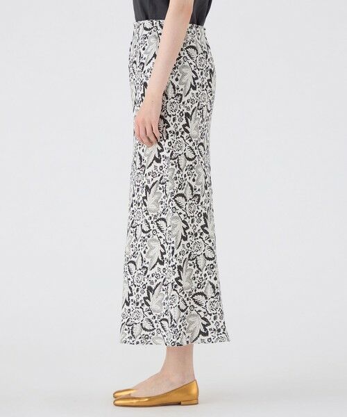 TOMORROWLAND / トゥモローランド ロング・マキシ丈スカート | リネンプリント ナロースカート | 詳細3