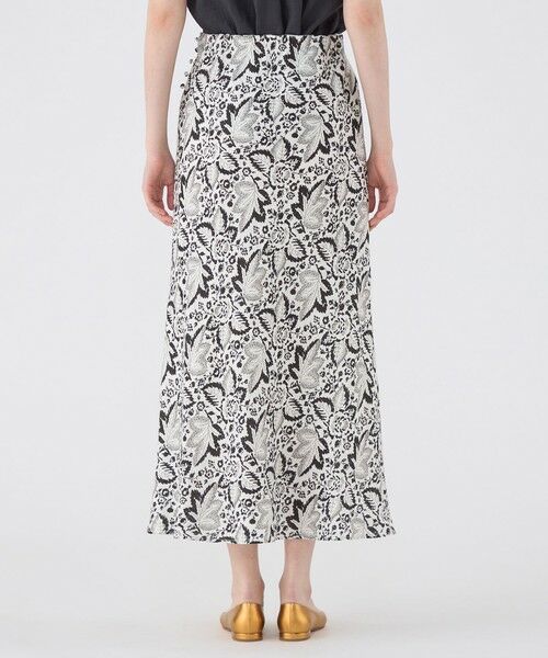 TOMORROWLAND / トゥモローランド ロング・マキシ丈スカート | リネンプリント ナロースカート | 詳細4