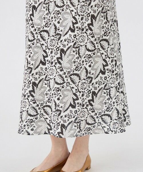 TOMORROWLAND / トゥモローランド ロング・マキシ丈スカート | リネンプリント ナロースカート | 詳細7