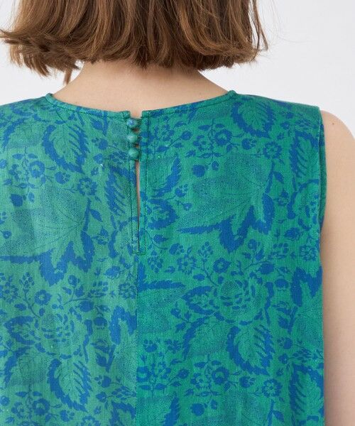 TOMORROWLAND / トゥモローランド ロング・マキシ丈ワンピース | リネンプリント ノースリーブワンピース | 詳細5