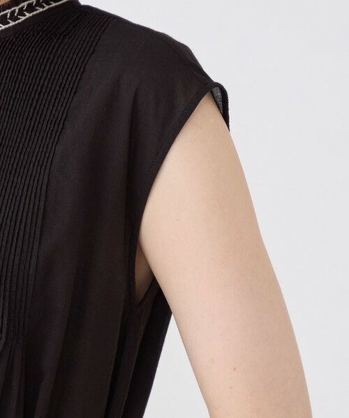 TOMORROWLAND / トゥモローランド ロング・マキシ丈ワンピース | コットンボイルエンブロイダリー プチスタンドカラーワンピース | 詳細6