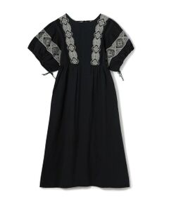 TOMORROWLAND / トゥモローランド ロング・マキシ丈ワンピース | コットンエンブロイダリー ボリュームスリーブワンピース