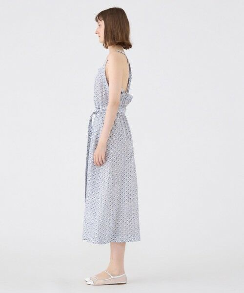 TOMORROWLAND / トゥモローランド ミニ丈・ひざ丈ワンピース | リネンプリント エプロンワンピース | 詳細2