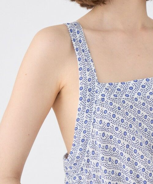 TOMORROWLAND / トゥモローランド ミニ丈・ひざ丈ワンピース | リネンプリント エプロンワンピース | 詳細6