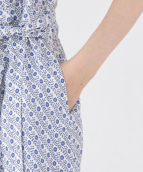 TOMORROWLAND / トゥモローランド ミニ丈・ひざ丈ワンピース | リネンプリント エプロンワンピース | 詳細7