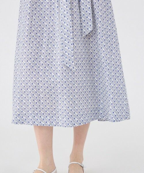 TOMORROWLAND / トゥモローランド ミニ丈・ひざ丈ワンピース | リネンプリント エプロンワンピース | 詳細8