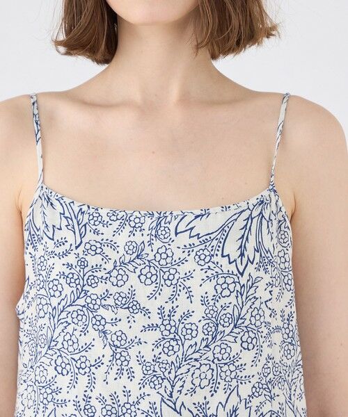 TOMORROWLAND / トゥモローランド ミニ丈・ひざ丈ワンピース | リネンプリント ラップキャミソールドレス | 詳細4