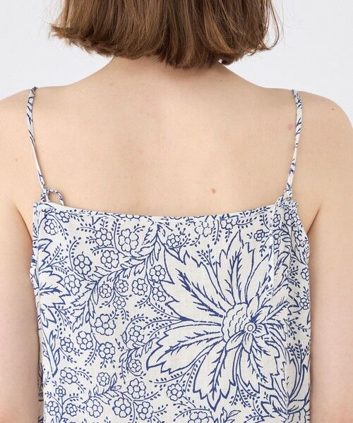 TOMORROWLAND / トゥモローランド ミニ丈・ひざ丈ワンピース | リネンプリント ラップキャミソールドレス | 詳細5