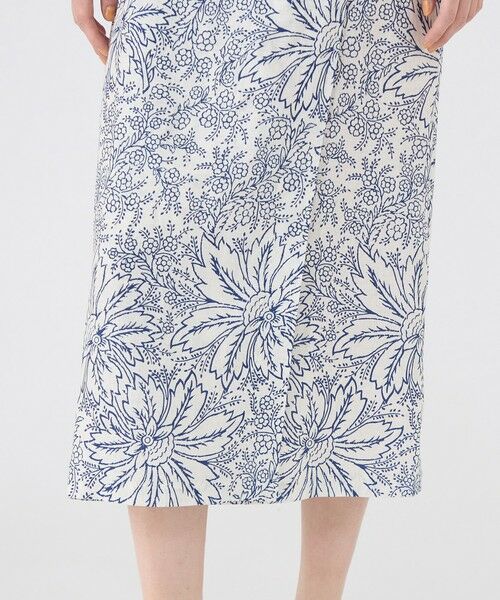 TOMORROWLAND / トゥモローランド ミニ丈・ひざ丈ワンピース | リネンプリント ラップキャミソールドレス | 詳細7