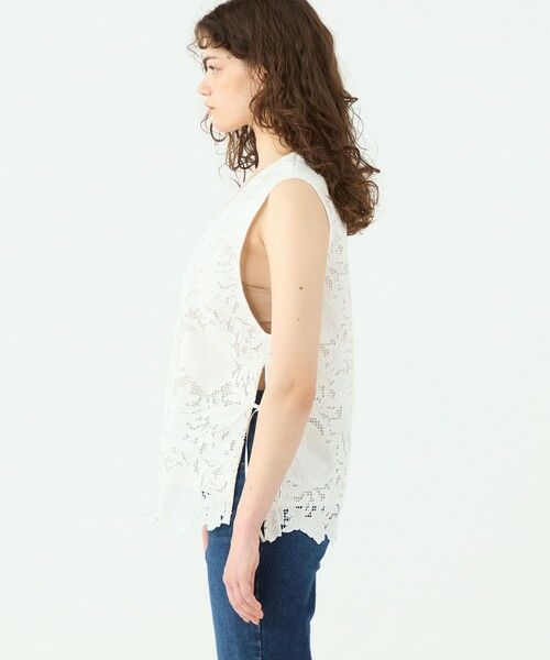 TOMORROWLAND / トゥモローランド ベスト | コットンエンブロイダリー Vカラージレ | 詳細3