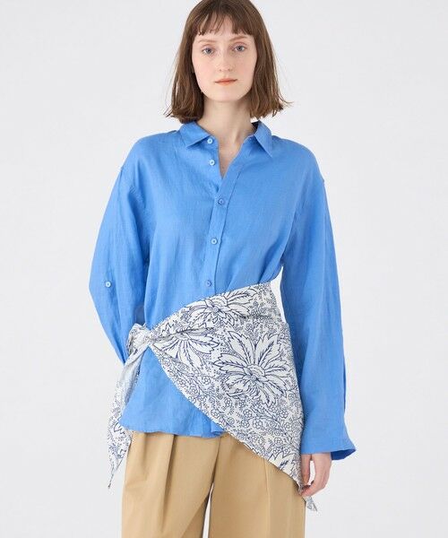 TOMORROWLAND / トゥモローランド マフラー・ショール・スヌード・ストール | SOULEIADO リネンプリント バブーシュカ | 詳細14