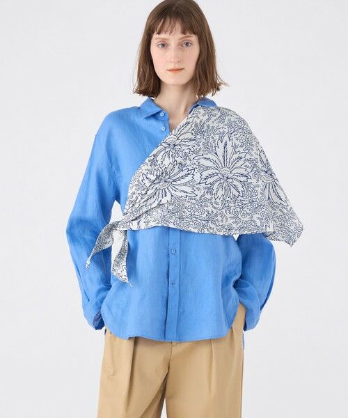 TOMORROWLAND / トゥモローランド マフラー・ショール・スヌード・ストール | SOULEIADO リネンプリント バブーシュカ | 詳細15