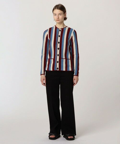 TOMORROWLAND / トゥモローランド カーディガン・ボレロ | RAffa MOLINA アルパカ ストライプカーディガン | 詳細1