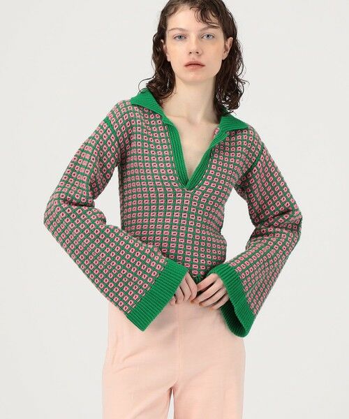 TOMORROWLAND / トゥモローランド MOZHDEH MATIN SQUARE POLO スキッパーニット MOZHDEH MATIN SQUARE POLO スキッパーニット｜トゥモローランド