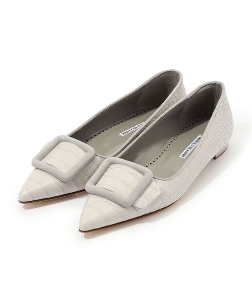 ★Manolo Blahnik★Maysale ポインテッドトゥ フラットシューズ マノロ ブラニク メイセール ポインテッドトゥーフラット春ピンク