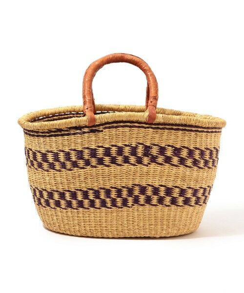 TOMORROWLAND / トゥモローランド かごバック | GRANPIE ブルキナファソバスケット（78 ダークパープル系）