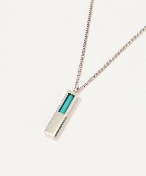 Tom Wood マラカイト ペンダントネックレス TOM WOOD - 新品 TOM WOOD ラウンド ペンダント マラカイト