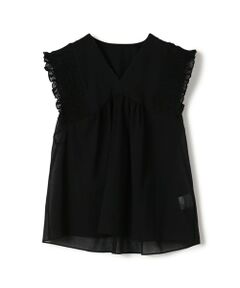 TOMORROWLAND / トゥモローランド シャツ・ブラウス | コットンクレープ Vネックブラウス