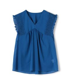 TOMORROWLAND / トゥモローランド シャツ・ブラウス | コットンクレープ Vネックブラウス