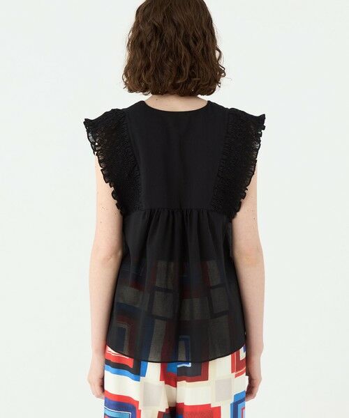 TOMORROWLAND / トゥモローランド シャツ・ブラウス | コットンクレープ Vネックブラウス | 詳細4