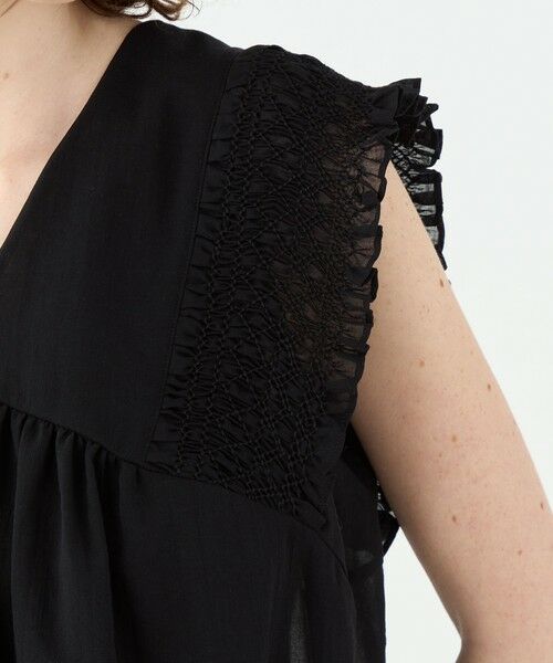 TOMORROWLAND / トゥモローランド シャツ・ブラウス | コットンクレープ Vネックブラウス | 詳細6