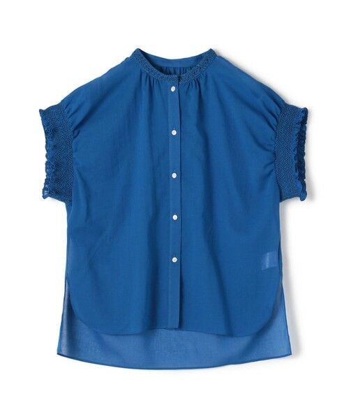 TOMORROWLAND / トゥモローランド シャツ・ブラウス | コットンクレープ スタンドカラーブラウス(65 ブルー)