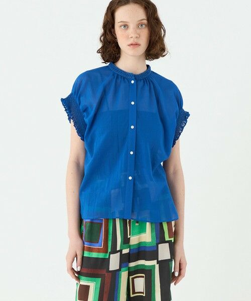 TOMORROWLAND / トゥモローランド シャツ・ブラウス | コットンクレープ スタンドカラーブラウス | 詳細2