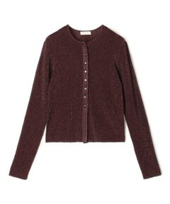 TOMORROWLAND / トゥモローランド カーディガン・ボレロ | シアーラメリブ クルーネックカーディガン