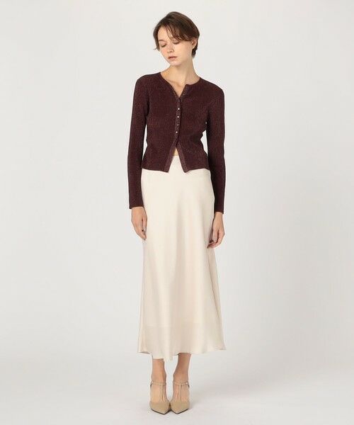 TOMORROWLAND / トゥモローランド カーディガン・ボレロ | シアーラメリブ クルーネックカーディガン | 詳細1