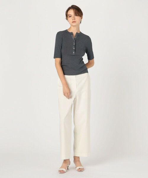 TOMORROWLAND / トゥモローランド ニット・セーター | シアーラメリブ ヘンリーネックプルオーバー | 詳細1