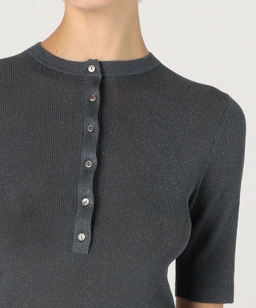 TOMORROWLAND / トゥモローランド ニット・セーター | シアーラメリブ ヘンリーネックプルオーバー | 詳細5