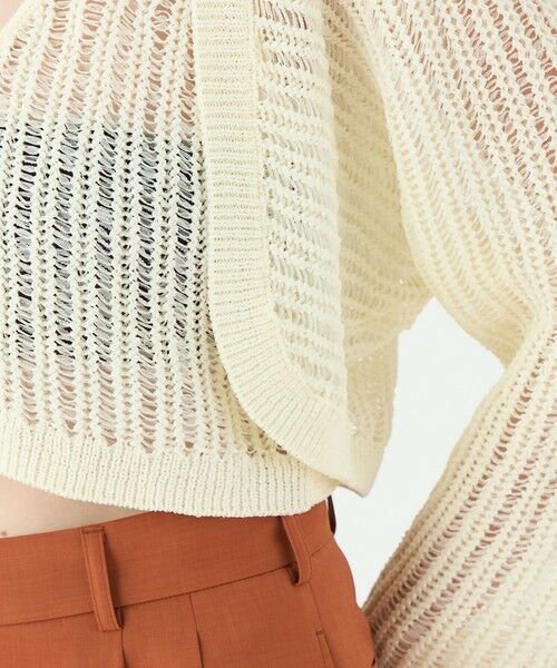 TOMORROWLAND / トゥモローランド カーディガン・ボレロ | チュールテープ ショートカーディガン | 詳細7