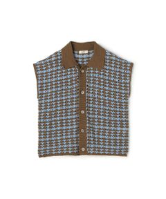 TOMORROWLAND / トゥモローランド カーディガン・ボレロ | リネンコットンクロシェ ポロカラーカーディガン