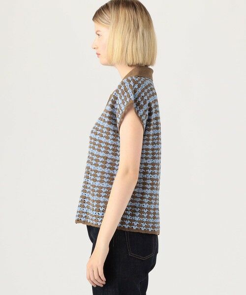 TOMORROWLAND / トゥモローランド カーディガン・ボレロ | リネンコットンクロシェ ポロカラーカーディガン | 詳細3