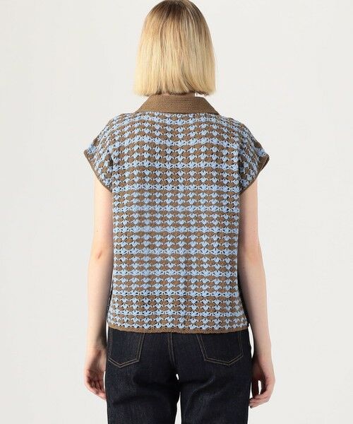 TOMORROWLAND / トゥモローランド カーディガン・ボレロ | リネンコットンクロシェ ポロカラーカーディガン | 詳細4