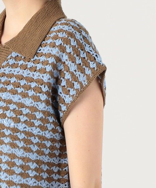 TOMORROWLAND / トゥモローランド カーディガン・ボレロ | リネンコットンクロシェ ポロカラーカーディガン | 詳細7