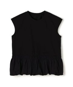 TOMORROWLAND / トゥモローランド Tシャツ | コットンバックサテンコンビ バルーンTシャツ