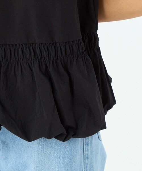 TOMORROWLAND / トゥモローランド Tシャツ | コットンバックサテンコンビ バルーンTシャツ | 詳細7