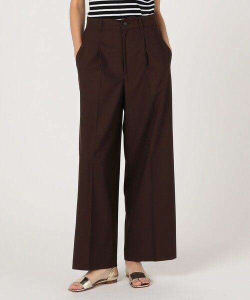 TOMORROWLAND / トゥモローランド スラックス・ドレスパンツ | ストレッチトロピカル タックワイドパンツ | 詳細2