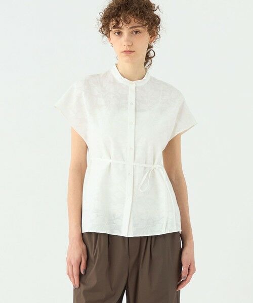 TOMORROWLAND / トゥモローランド シャツ・ブラウス | カラミジャカード ワイドショルダークレリックブラウス | 詳細2